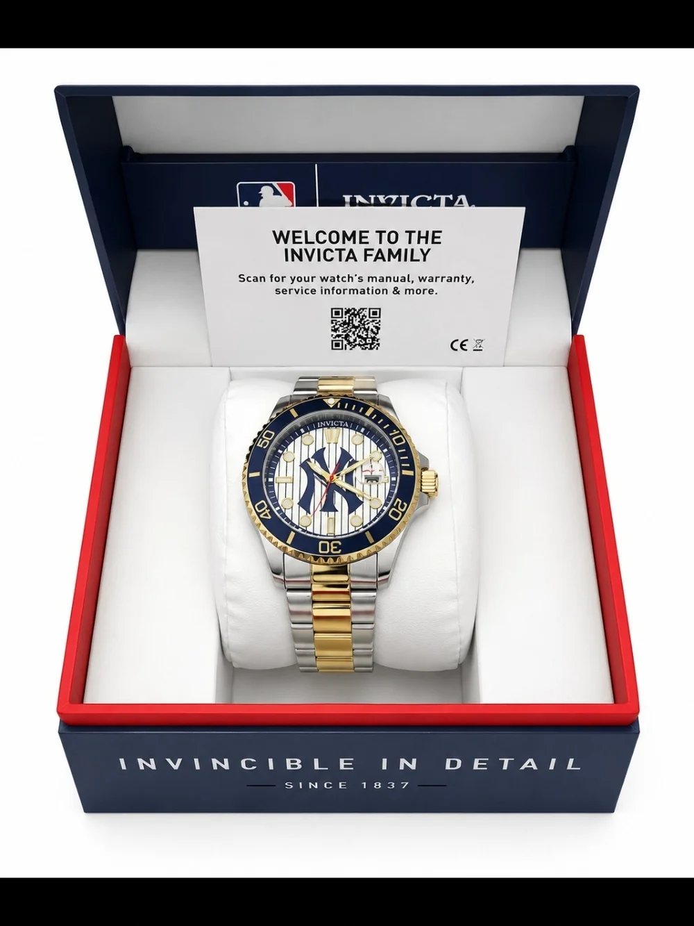 Invicta Pro Diver MLB New York Yankees Men's Quartz Watch 49857 Baseball 43mm
